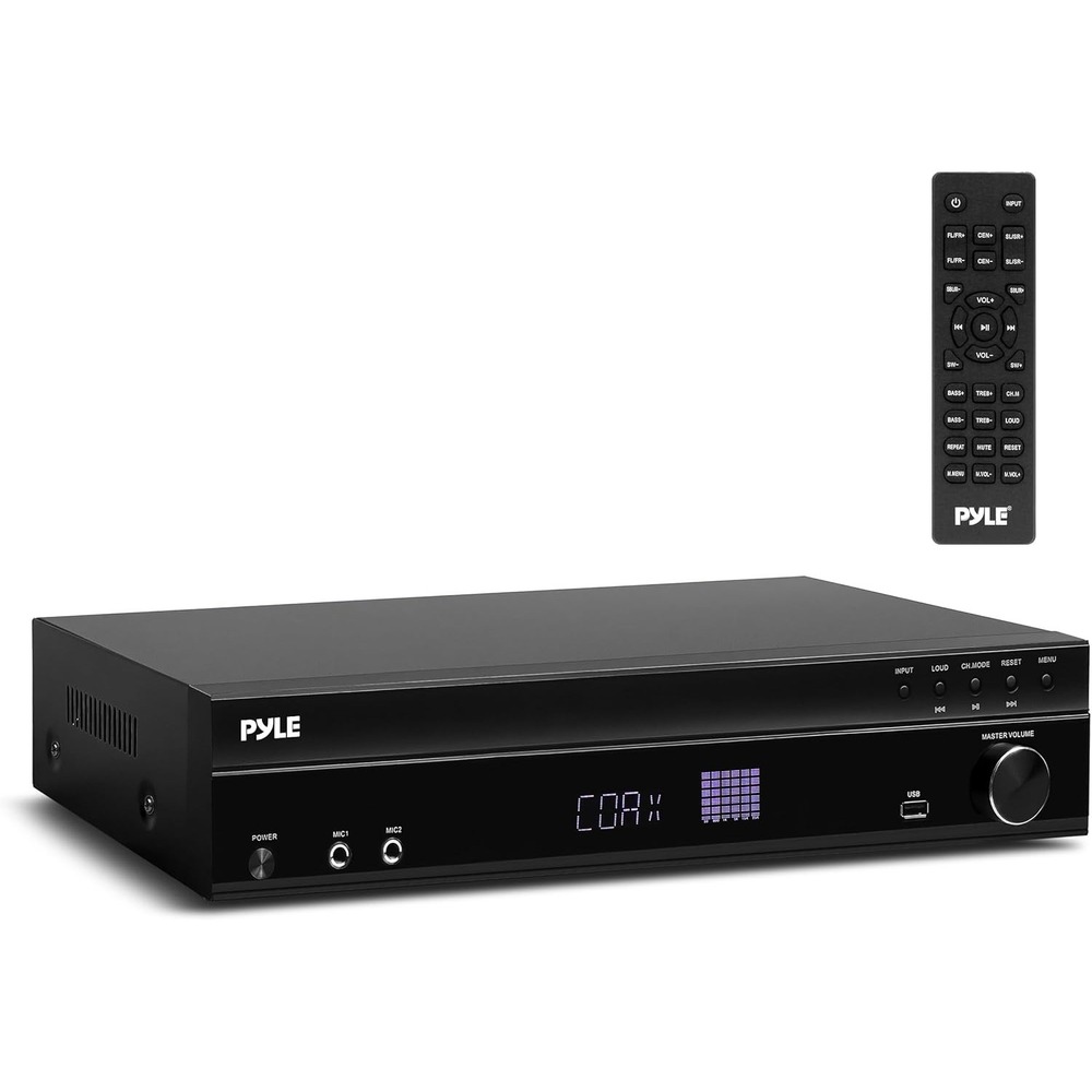 Pyle 5.2CH Home Theater Receiver PT875BT Bluetooth Amp USB ARC FM Mic Echo